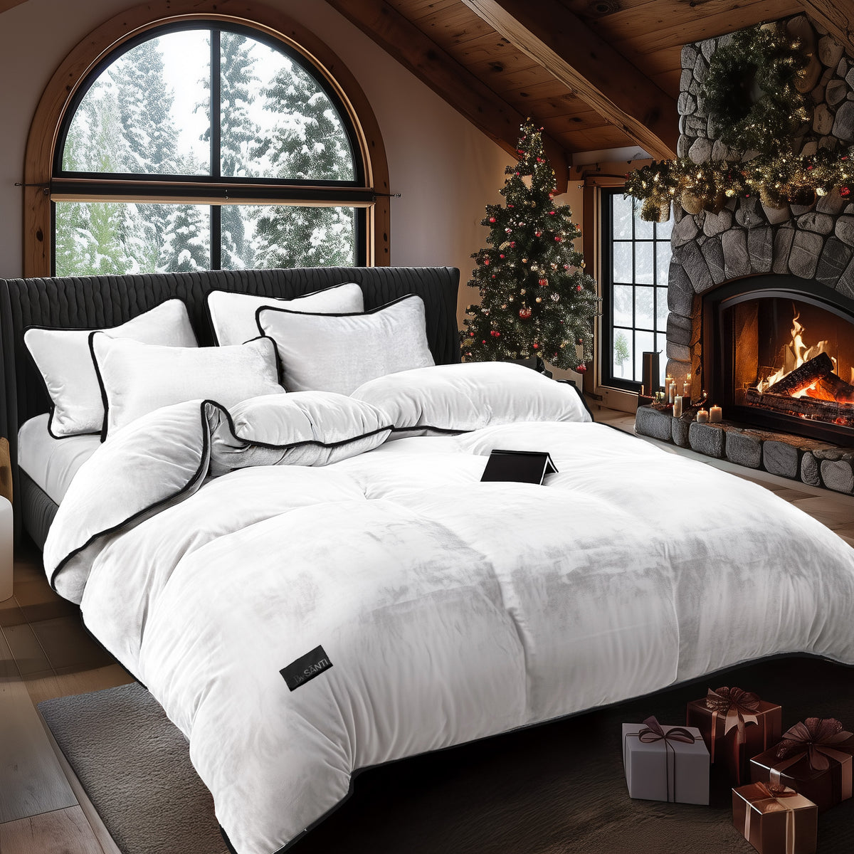 Warm velvet duvet cover set for aesthetic bedrooms