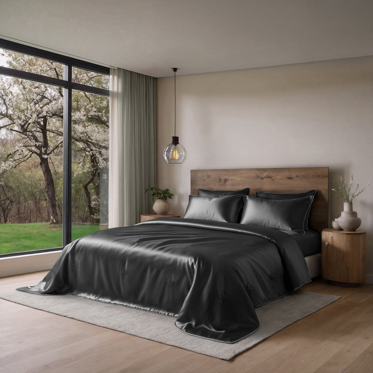 Close-up of ultra-soft cooling comforter fabric showing breathable lightweight texture for temperature regulation