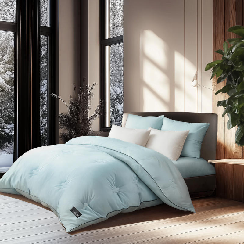 The FLORÉ Premium Over Sized Summer Eucalyptus Comforter Set