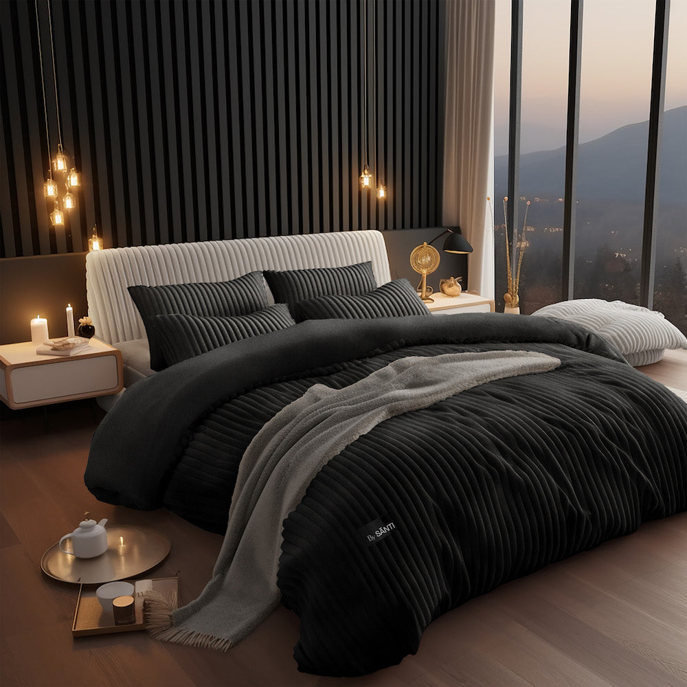 Cozy winter velvet bedding set from autumn luxury collection