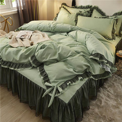 Corfu Bow 100% Cotton 5 pcs Duvet Comforter Set - Tranquility Bed
